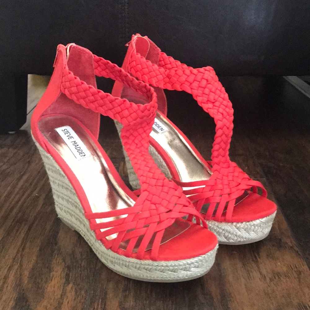 Steve Madden P-Rise Espadrille Wedges Size 6.5